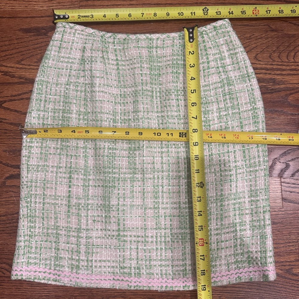 Isabel & Nina Elegant Green Tweed Women's Long Jacket and Skirt Suit, Size 2 - Picture 16 of 16
